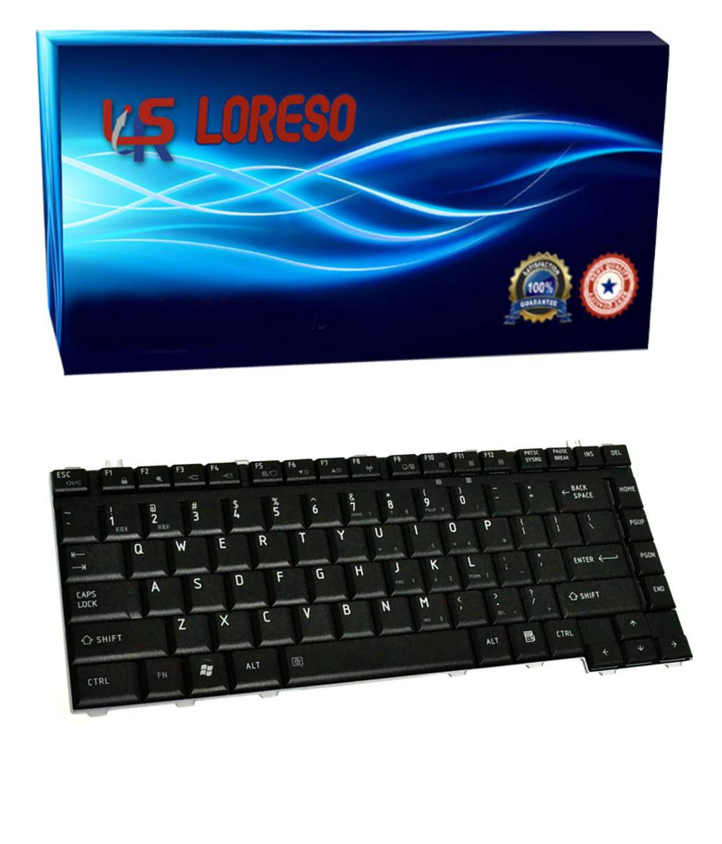 Loreso Compatible Laptop Keyboard Replacement For Toshiba Satellite A215-S5829 (Black)