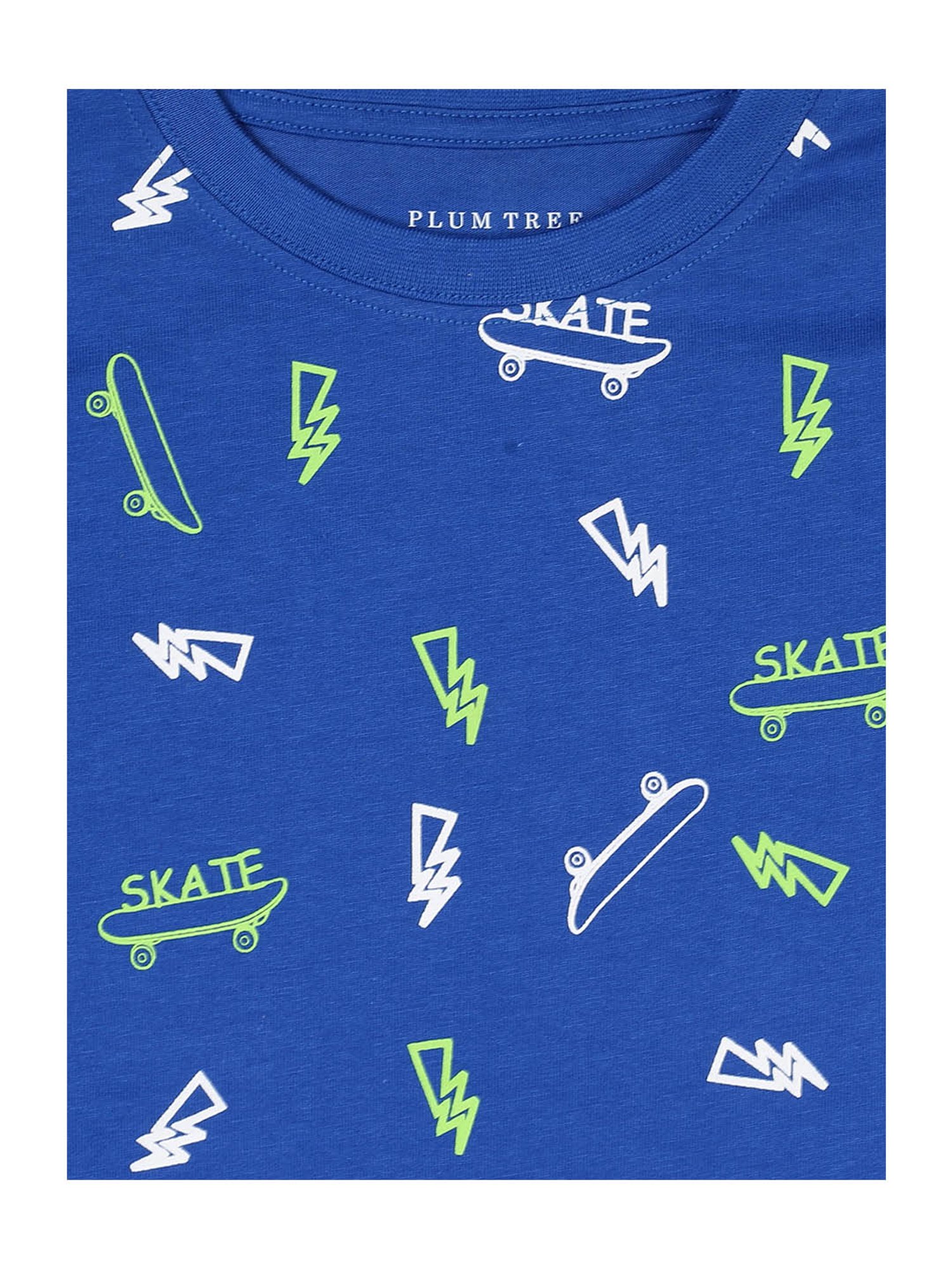 Plum Tree Boys Yellow & Blue Printed T-Shirt (Pack Of 2)