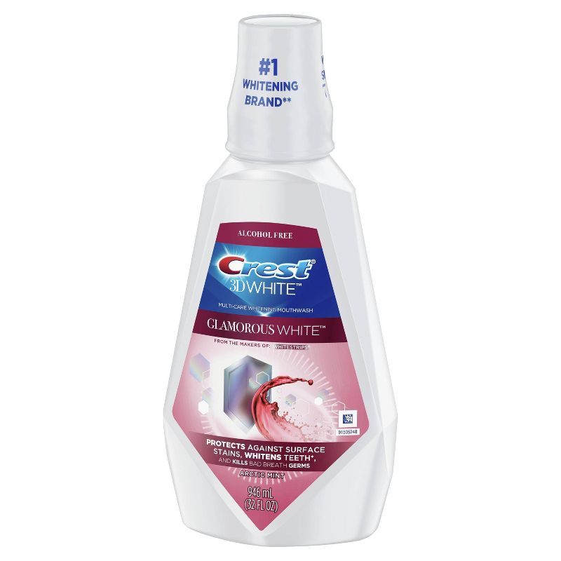Crest 3D White Glamorous White Alcohol Free Multi-Care Whitening Mouthwash - Arctic Mint - 32 fl oz