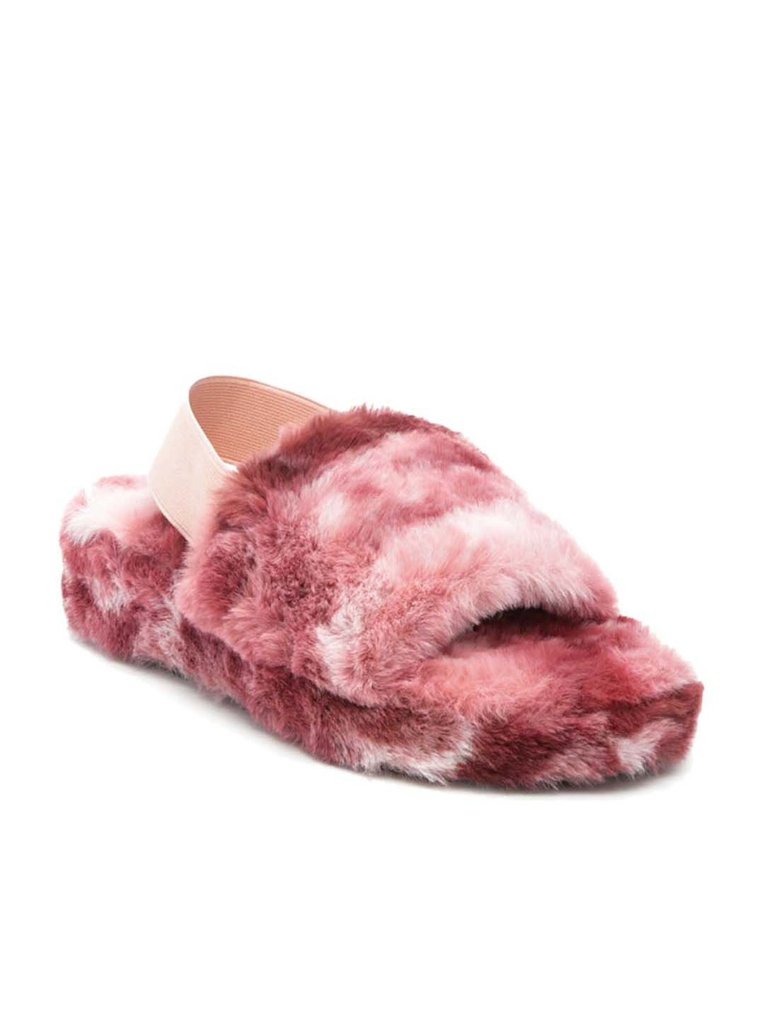 London Rag Women's Burgundy Sling Back Sandals