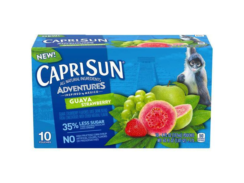 Capri Sun Adventures Guava Strawberry - 10pk/6 fl oz Pouches
