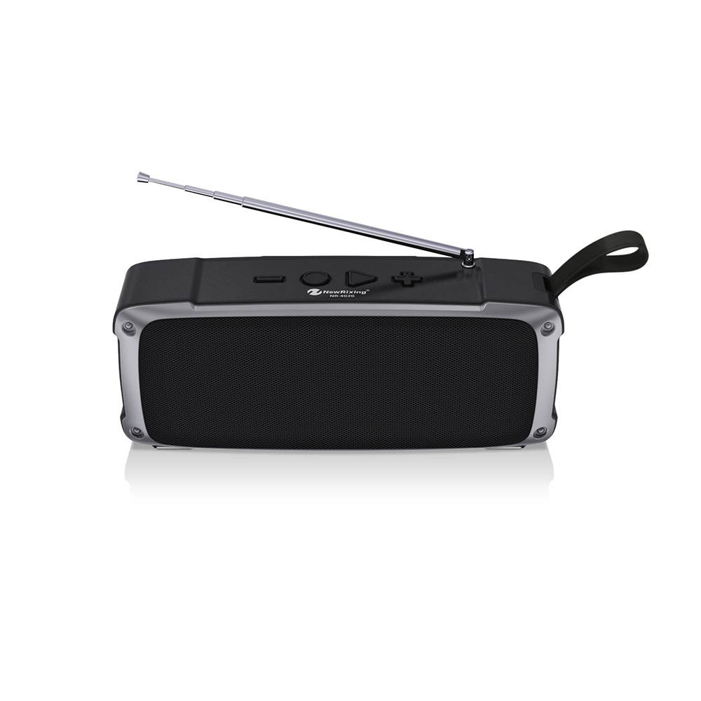 NewRixing NR-4020FM Computer Audio  Wireless bluetooth Speaker Portable Vard Subwoofer Rechargeable TWS Connection-Black