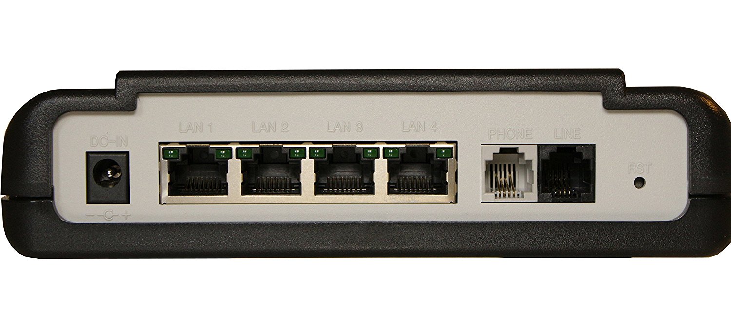 Ethernet Extender - Tupavco TEX-140S - 4-Port VDSL-2 Router 100Mbps - up to 1 Mile/7000FT over Phone Wire - Modem, Network Repeater - VDSL High Speed Broadband 100/100Mbps