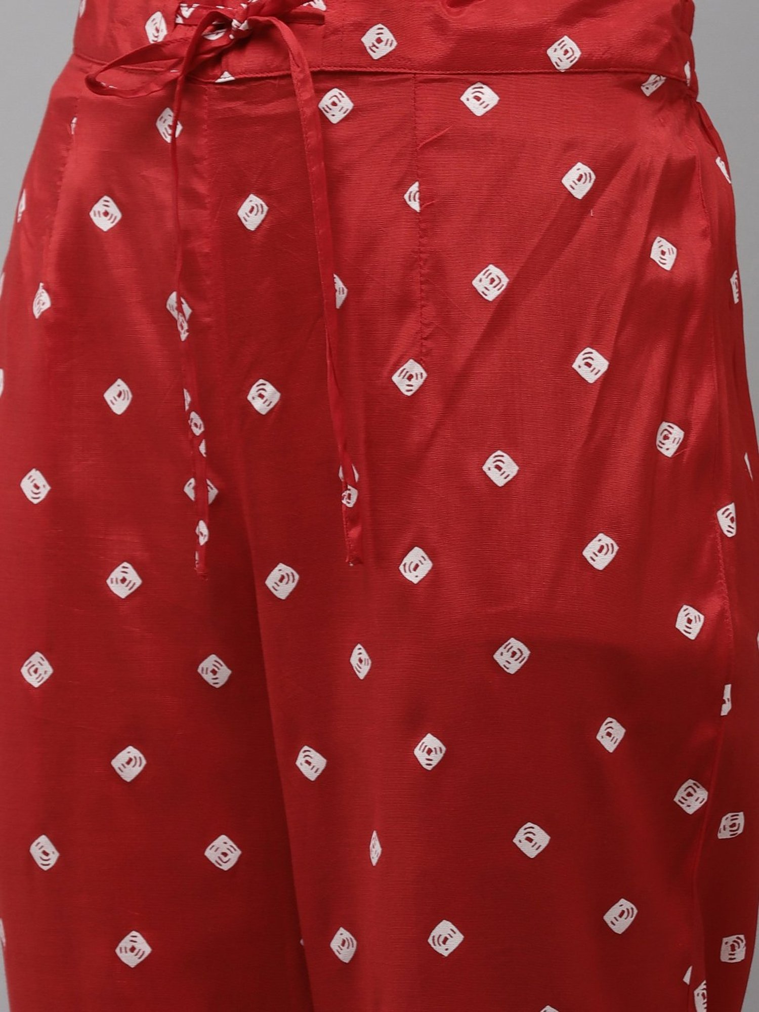 Ishin Red Printed Kurta Pant Set With Dupatta