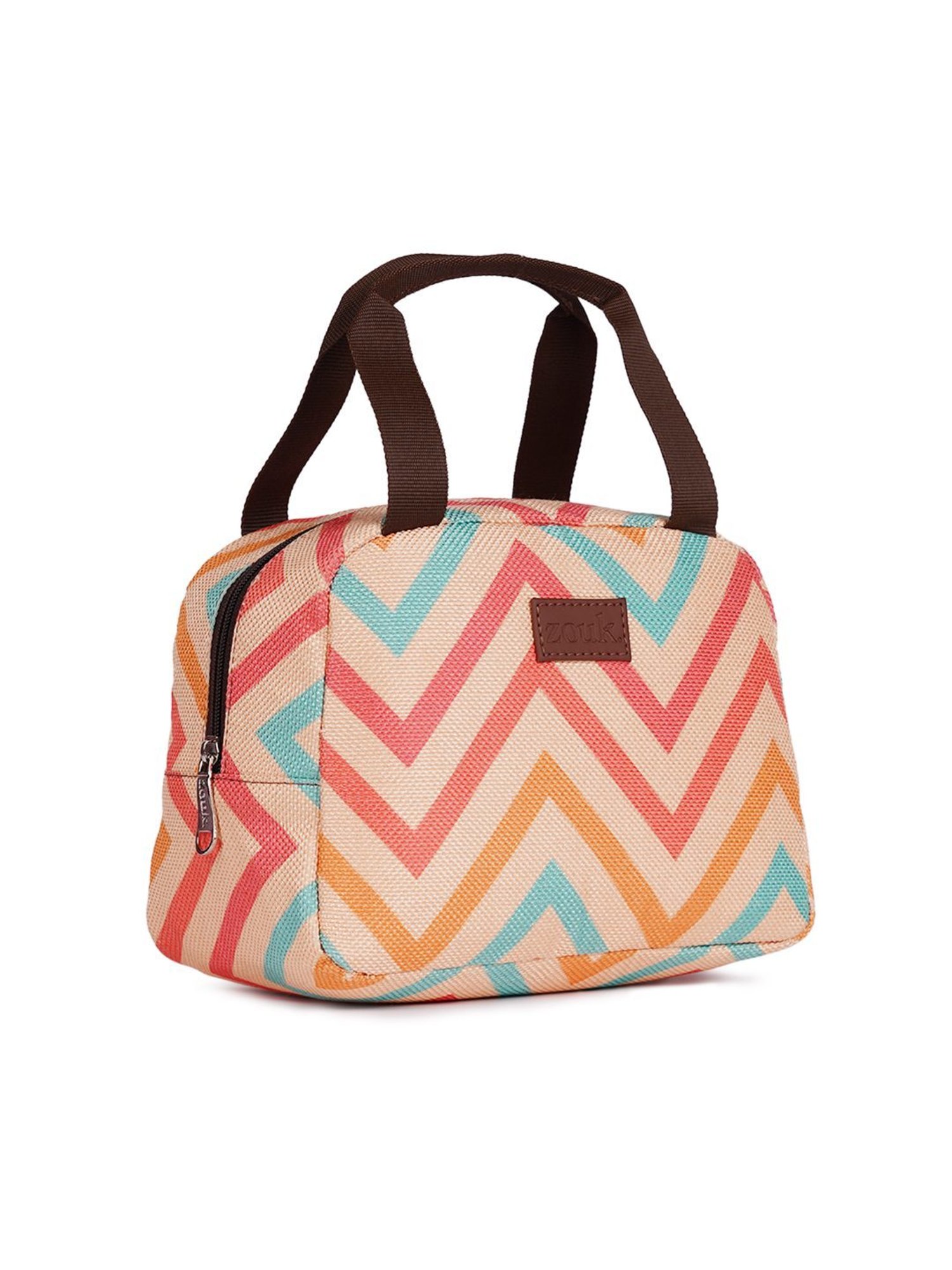 ZOUK Multicolor Geometric Lunch Bags