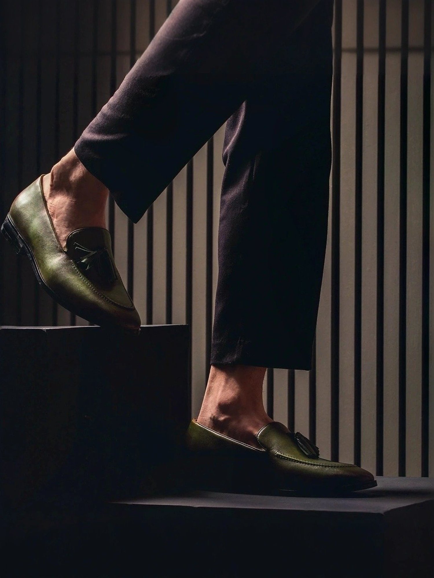 Saint G Men's Valentin Olive Mocassins