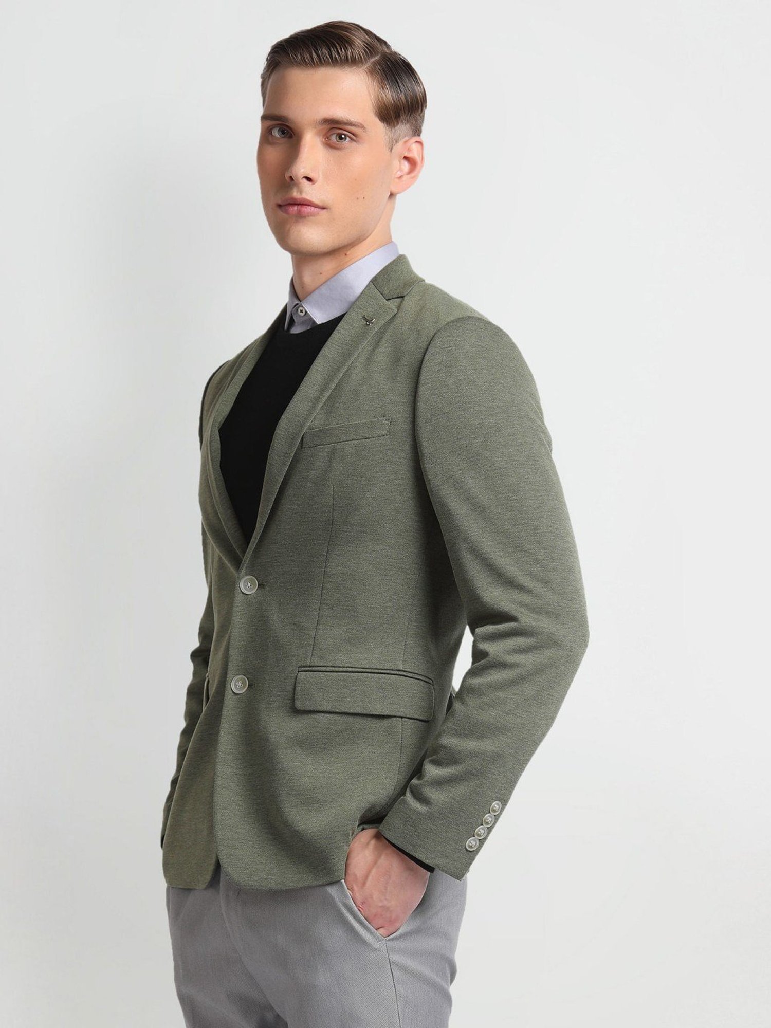 Arrow Green Slim Fit Blazer