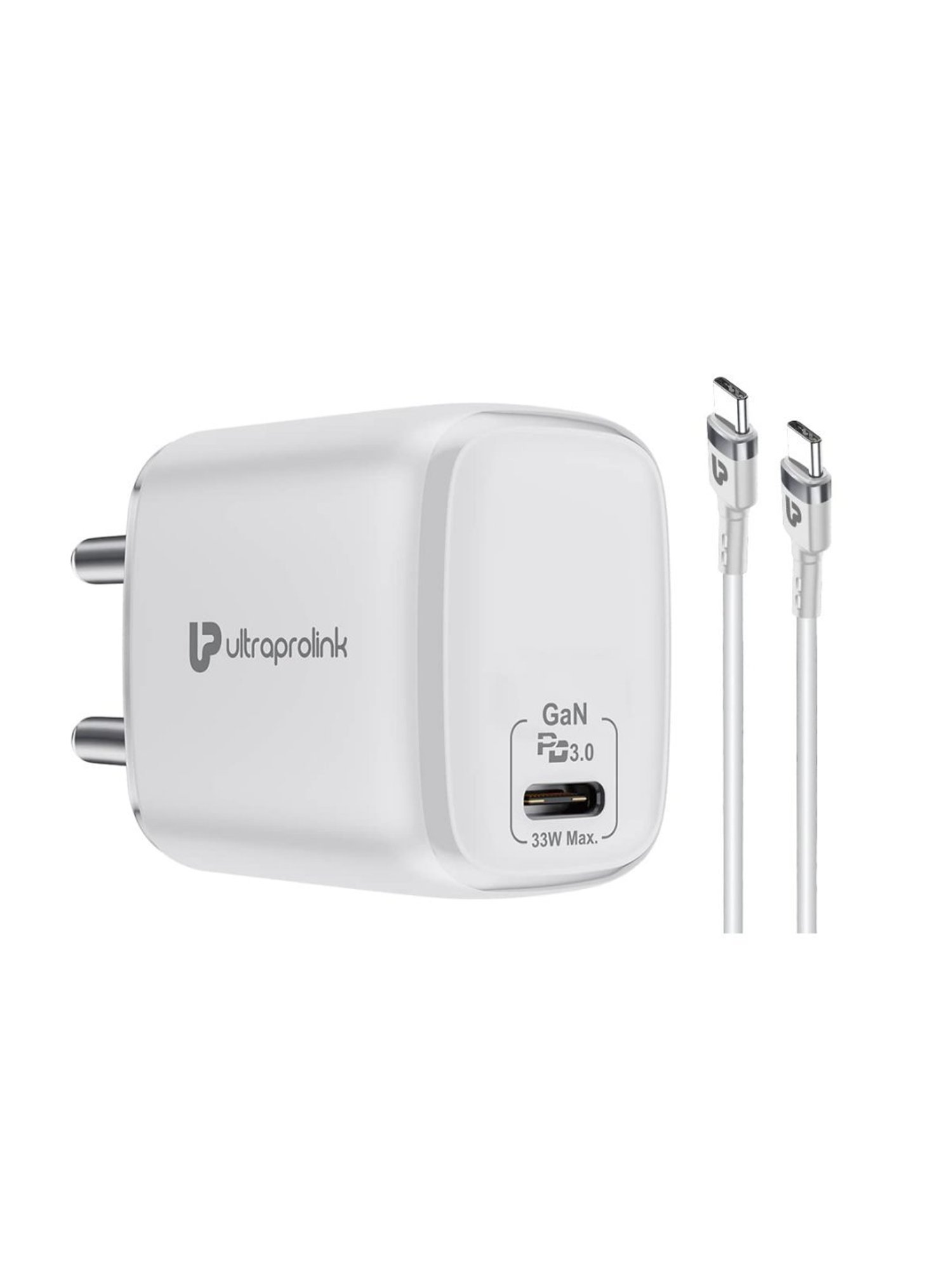 Ultraprolink UM1102W Boost PD33 Power Delivery 33W GaN Charger With Type C Port (White)