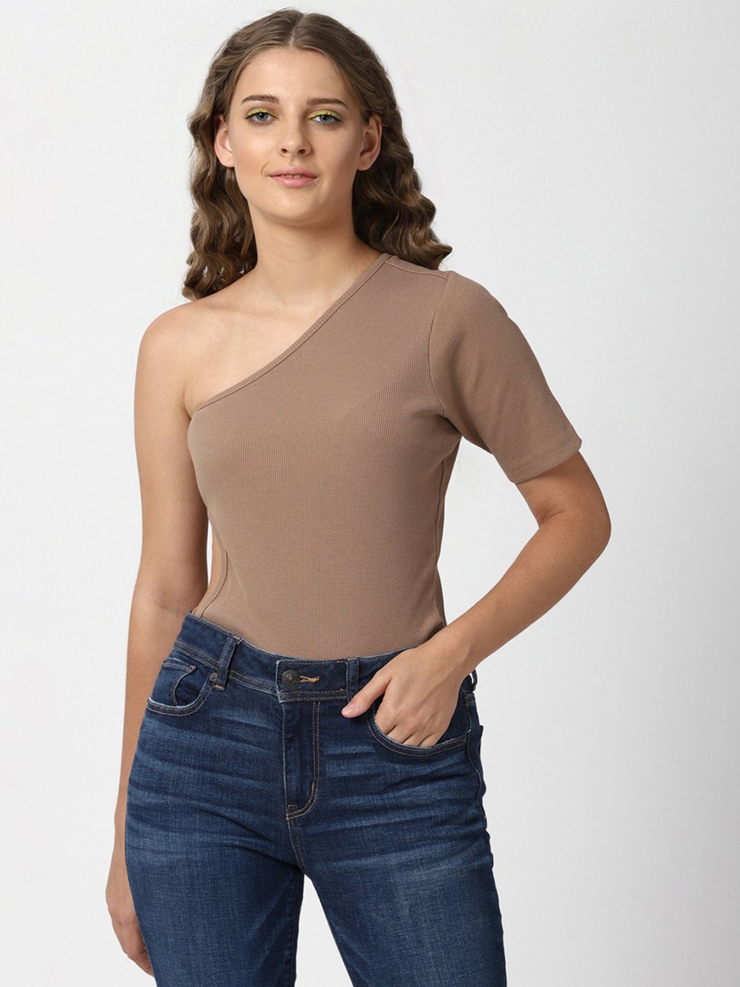 Forever 21 Tan Regular Fit Top