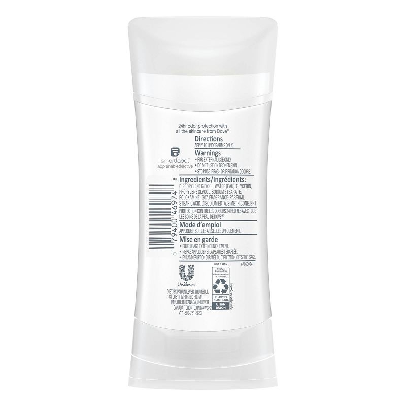 Dove 0% Aluminum Lavender & Vanilla Deodorant Stick - 2.6oz