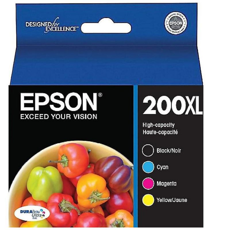 Epson 200XL Black/Color Ink Cartridges High Yield 4/Pack (T200XL-XCS) 1971246
