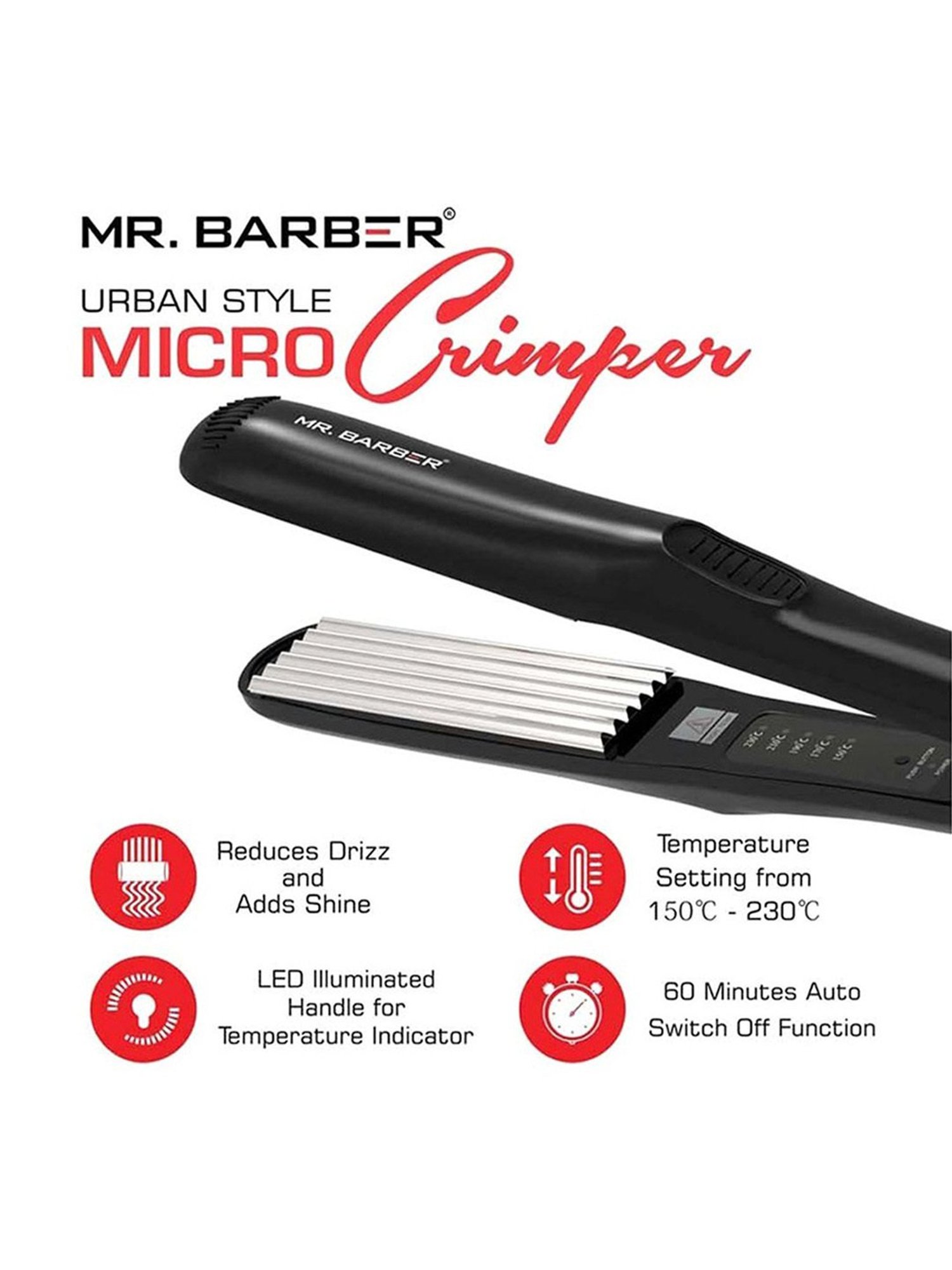 Mr. Barber Urban Style MB-UMC Micro Crimper (Black)