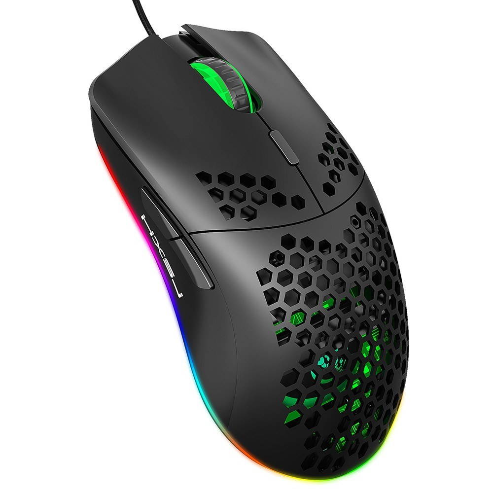 HXSJ J900 USB Wired Gaming Mouse RGB Gaming Mouse with Six Adjustable DPI Ergonomic Design for Desktop Laptop