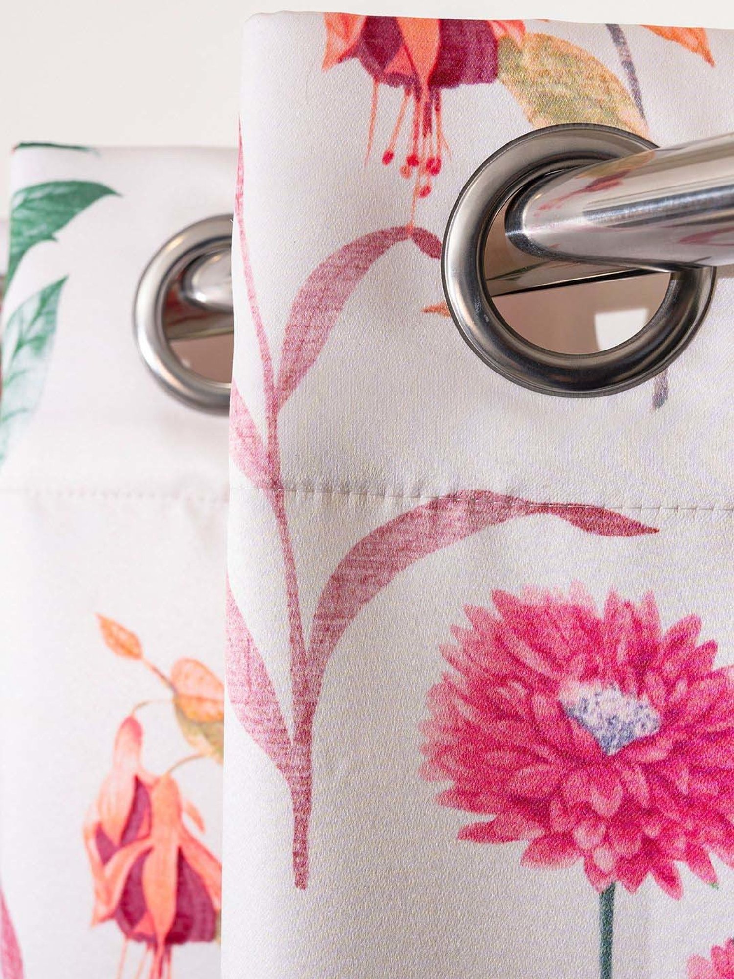 Swayam Brown Paisley J&B Blackout Eyelet Door Curtain - Single Piece (7 Ft)