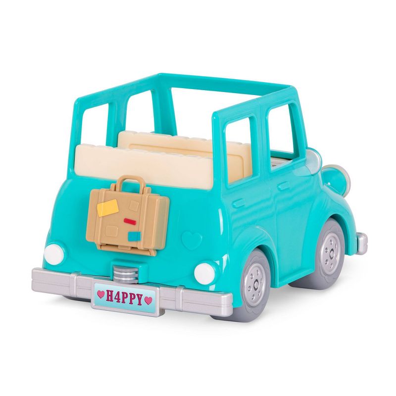 Li'l Woodzeez Blue Car with Suitcase