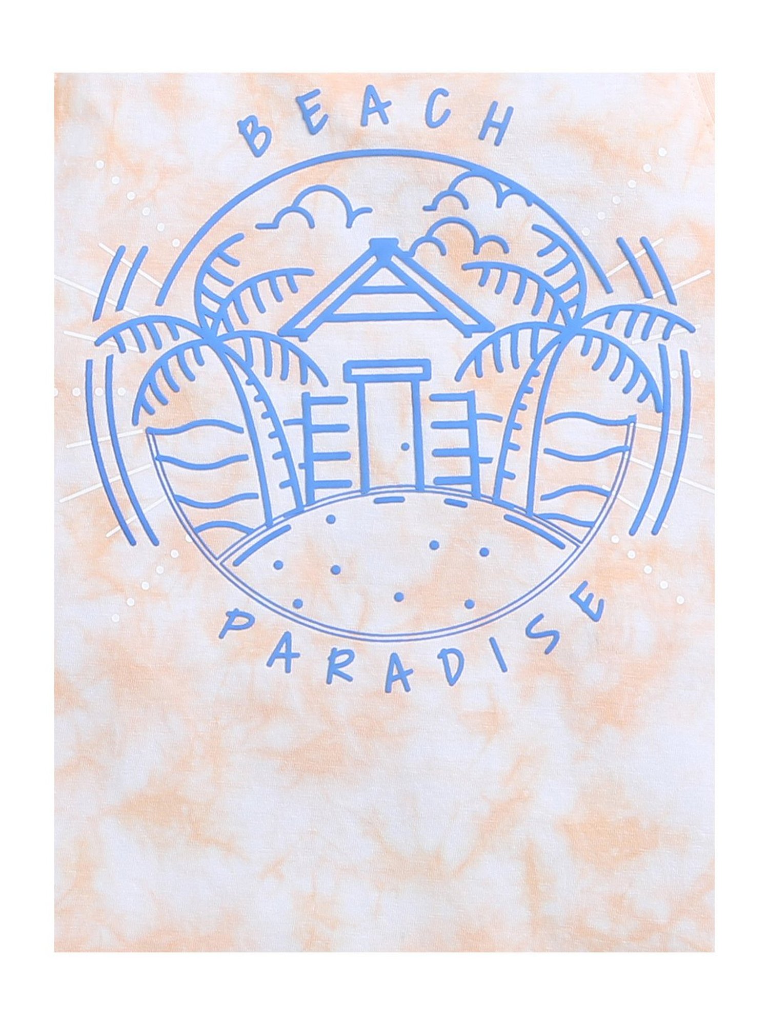 Bumzee Kids Peach Printed T-Shirt