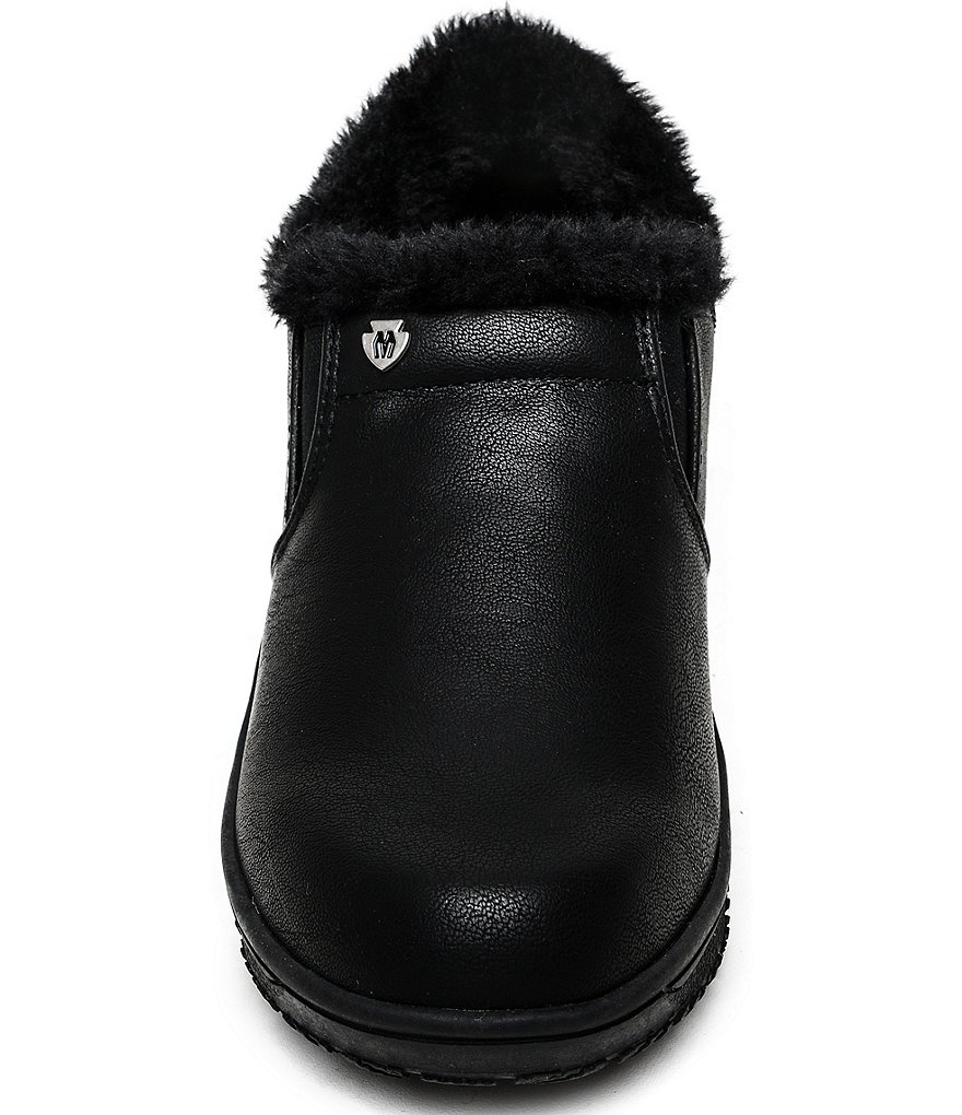 Minnetonka Women's Erie Faux Fur Trim Slip-Ons