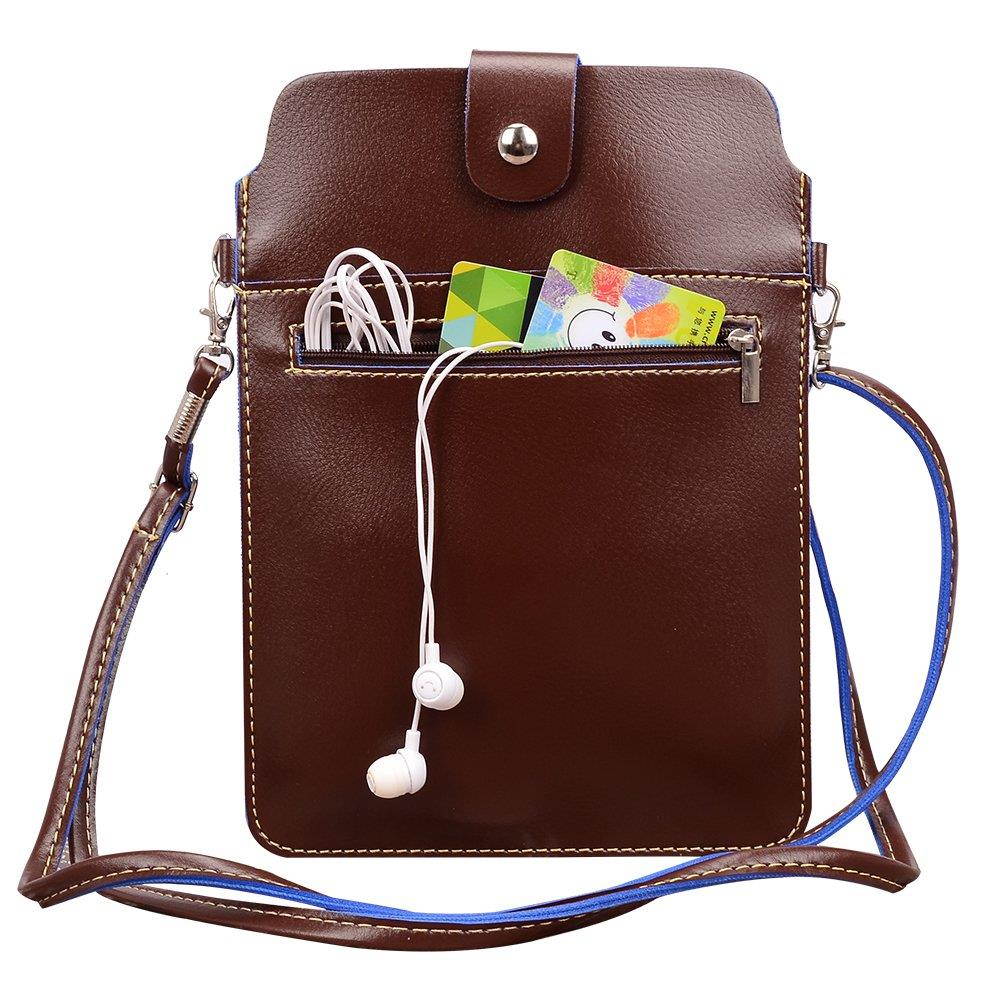 Universal 8 Inch PU Leather Shoulder Pouch Bag for Samsung Galaxy Tab S2 8.0 / Tab E 8.0 / Tab A 7.0/8.0 / Tab Note 8.0 / Tab 3 Lite/Tab 3 7.0 / Tab 3 8.0 / Tab 4 7.0 / Tab 4 8.0 (Brown)