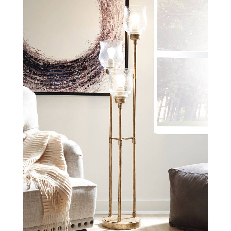 Emmie Floor Lamp Antique Gold - Signature Design by Ashley