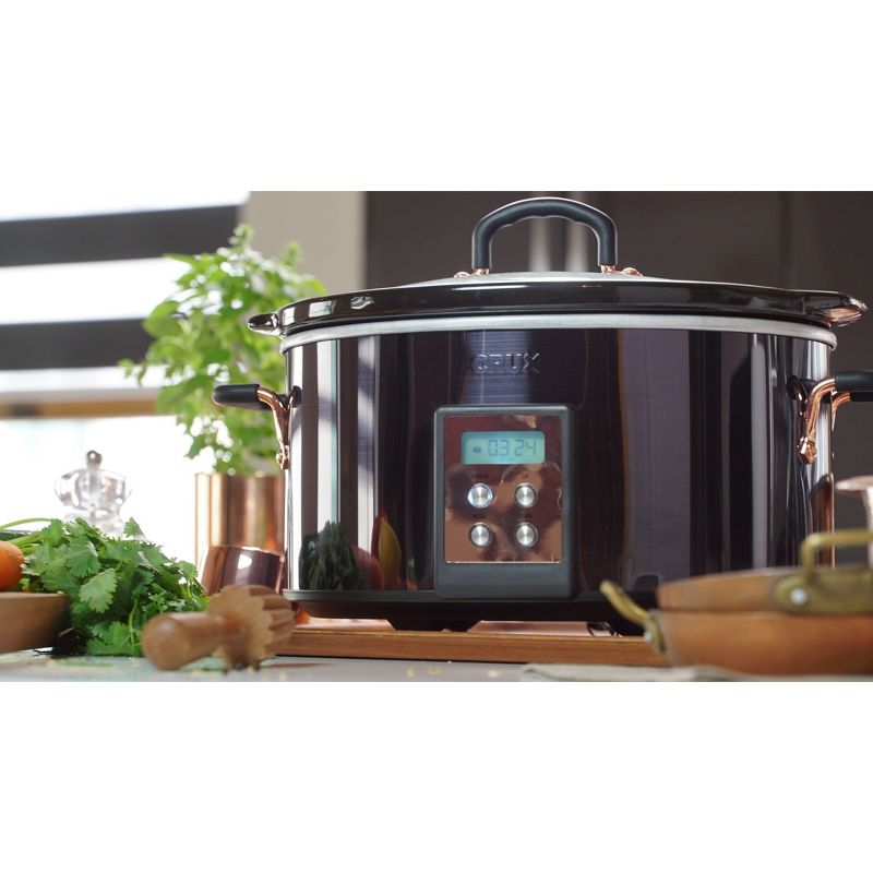 CRUX 6qt Programmable Slow Cooker - Gray