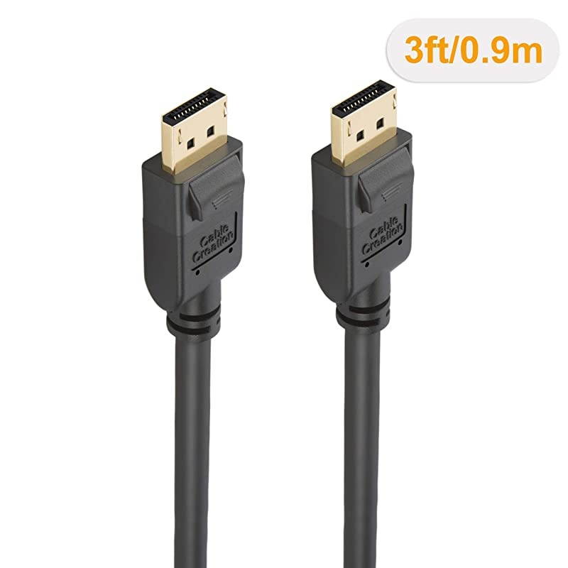DisplayPort to DisplayPort Cable 3 Feet  DP to DP Cable Gold Plated Support 4K60Hz 2K144Hz Resolution 0915M Black