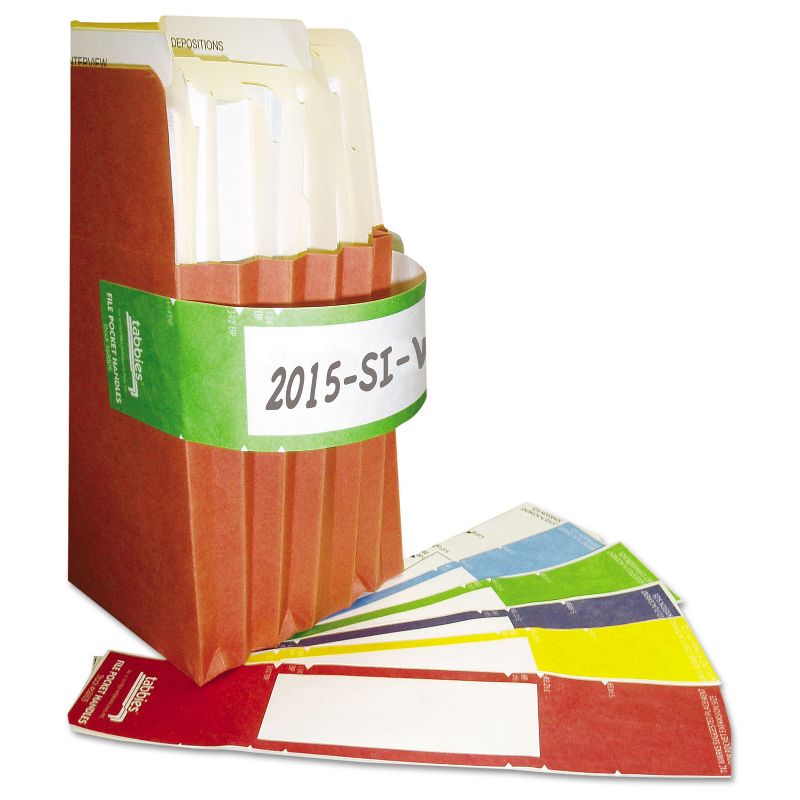 Tabbies File Pocket Handles 9-5/8 x 2 Yellow/White 48/Pack 68801