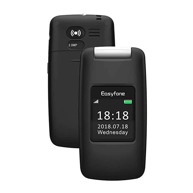 A1 3G Unlocked Senior Flip Cell Phone Big Button Hearing Aids Compatible EasytoUse Flip Mobile Phone with Charging DockBlack