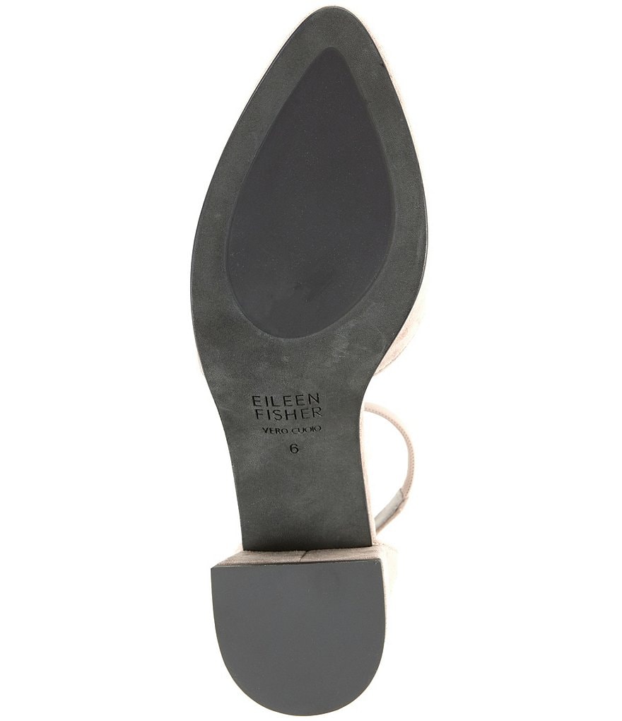 Eileen Fisher Goldie Suede Ankle Strap Pumps