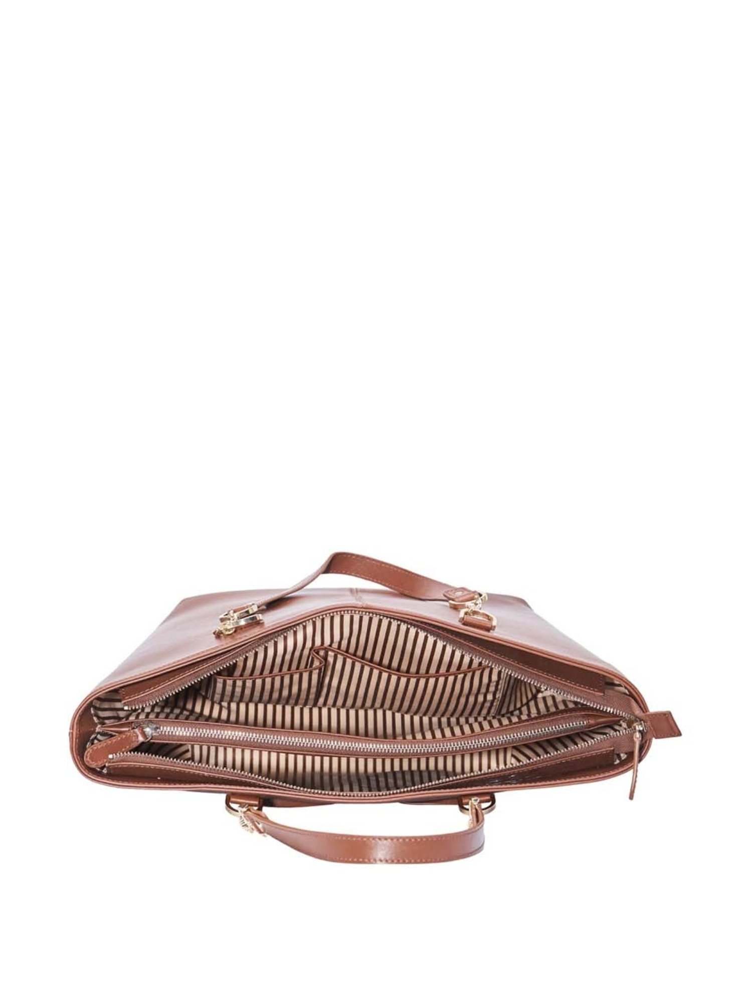 Tohl Tan Solid Medium Tote Handbag