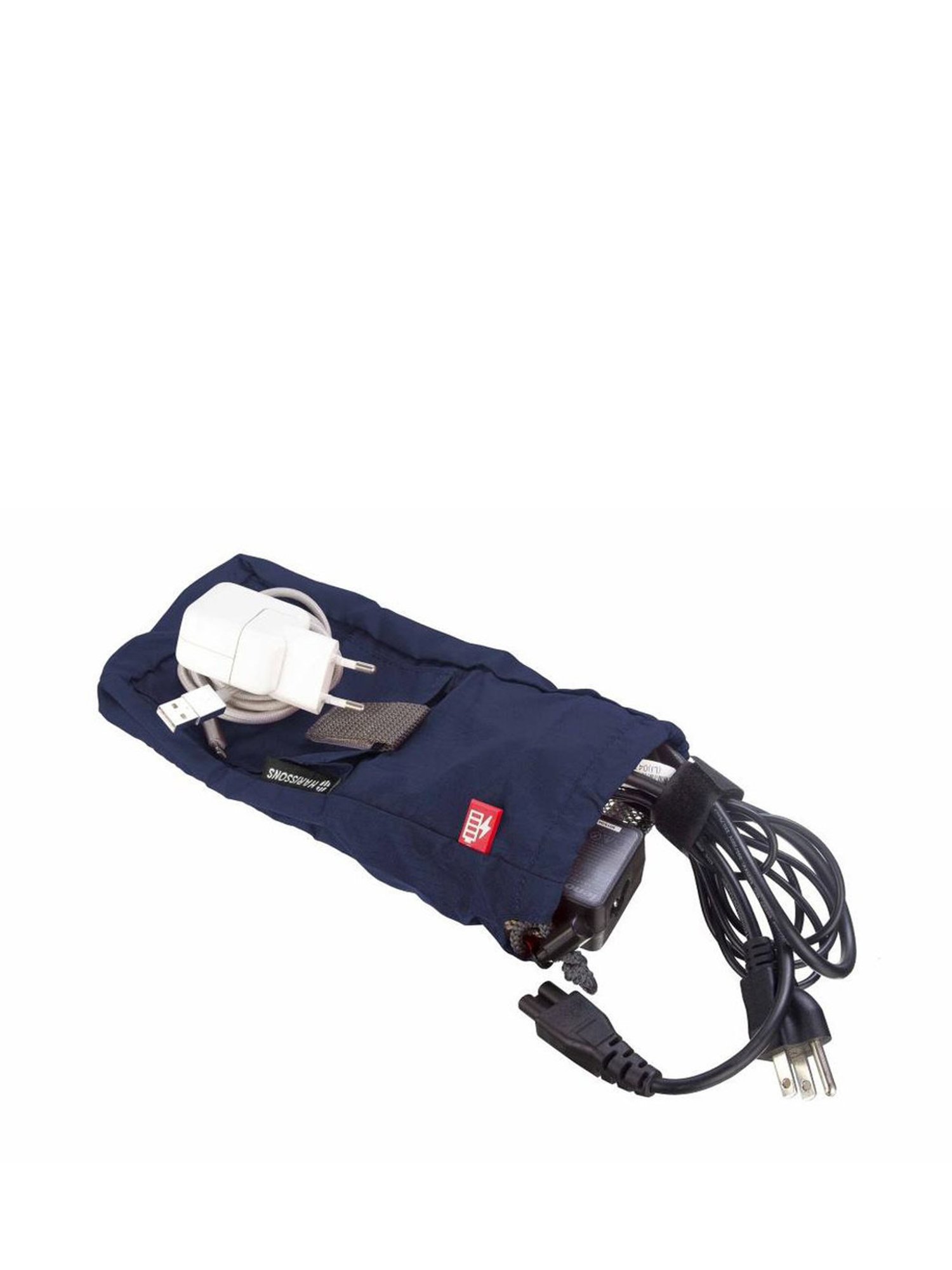 Harissons Navy Blue Polyester Solid Pouch