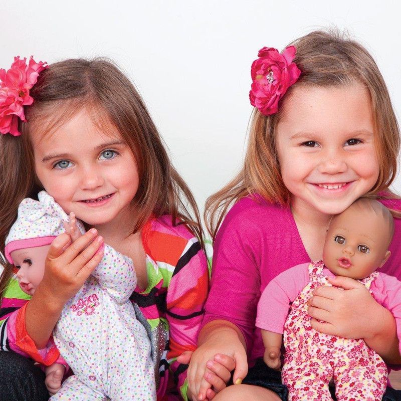 Adora Playtime Baby Flower Pink 13 inch Baby Doll with Floral Overalls, Bow Headband and Bottle