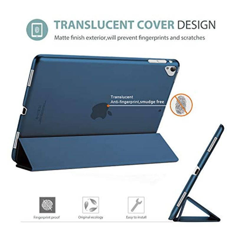 ProCase iPad Pro 12.9 2017/2015 Case (Old Model, 1st  and  2nd Gen), Ultra Slim Lightweight Stand Smart Case Shell with Translucent Frosted Back Cover for Apple iPad Pro 12.9 Inch -Navy (PC-08361691)