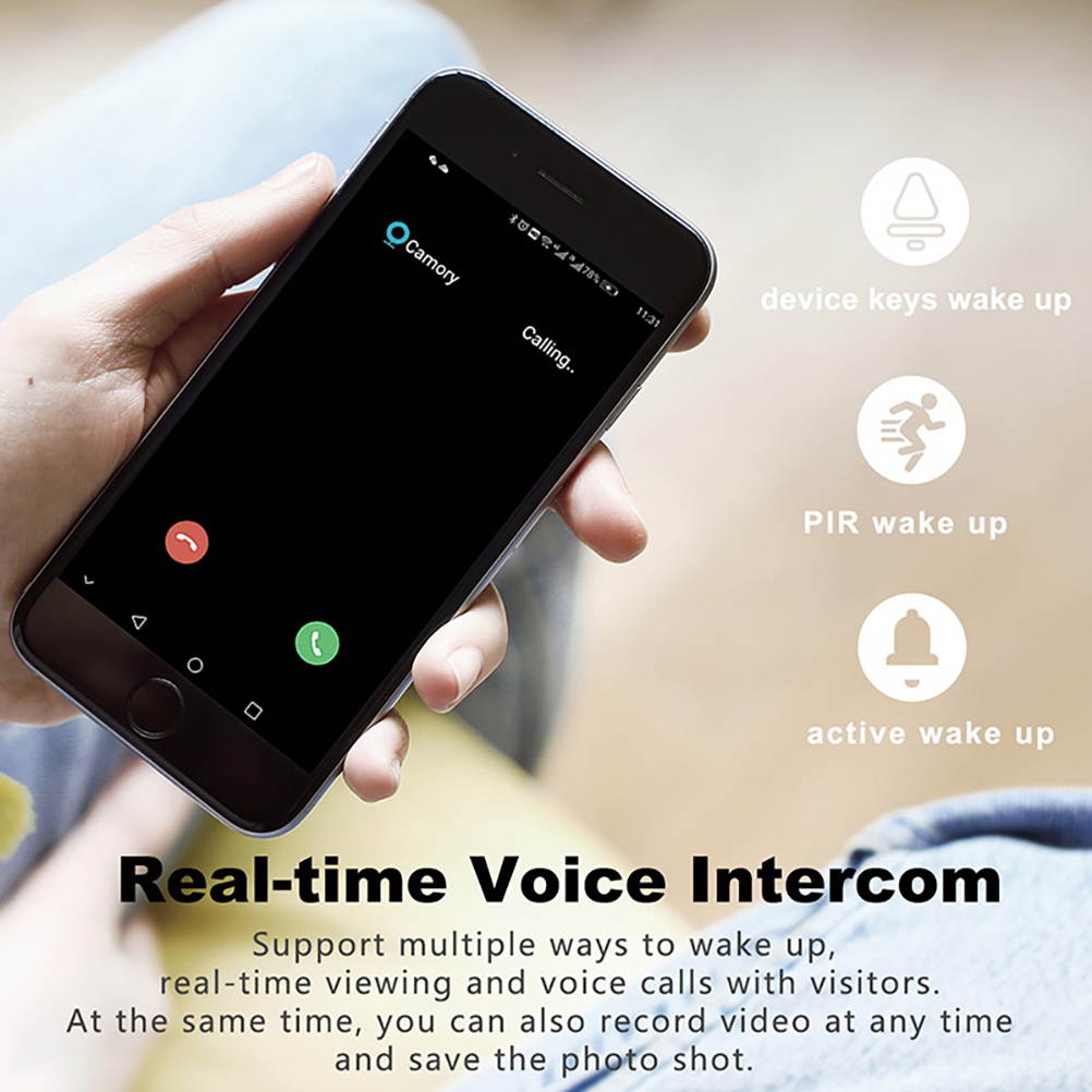 HOMEMAXS Security Video Doorbell, 1080P HD Video, WiFi Wireless Camera, 2 Way Audio with Night Vision, Motion Activated Alerts, Smart Door Intercom Security Camera Bell -Black