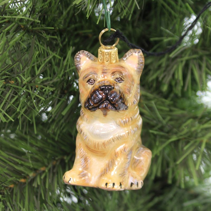 Joy To The World 3.0" Cream French Bulldog Ornament Pet Set Dog Companion  -  Tree Ornaments