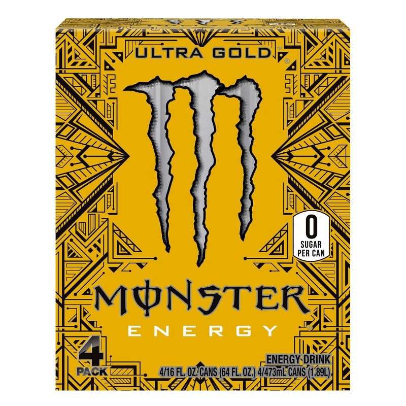 Monster Energy Ultra Gold - 4pk/16 fl oz Cans