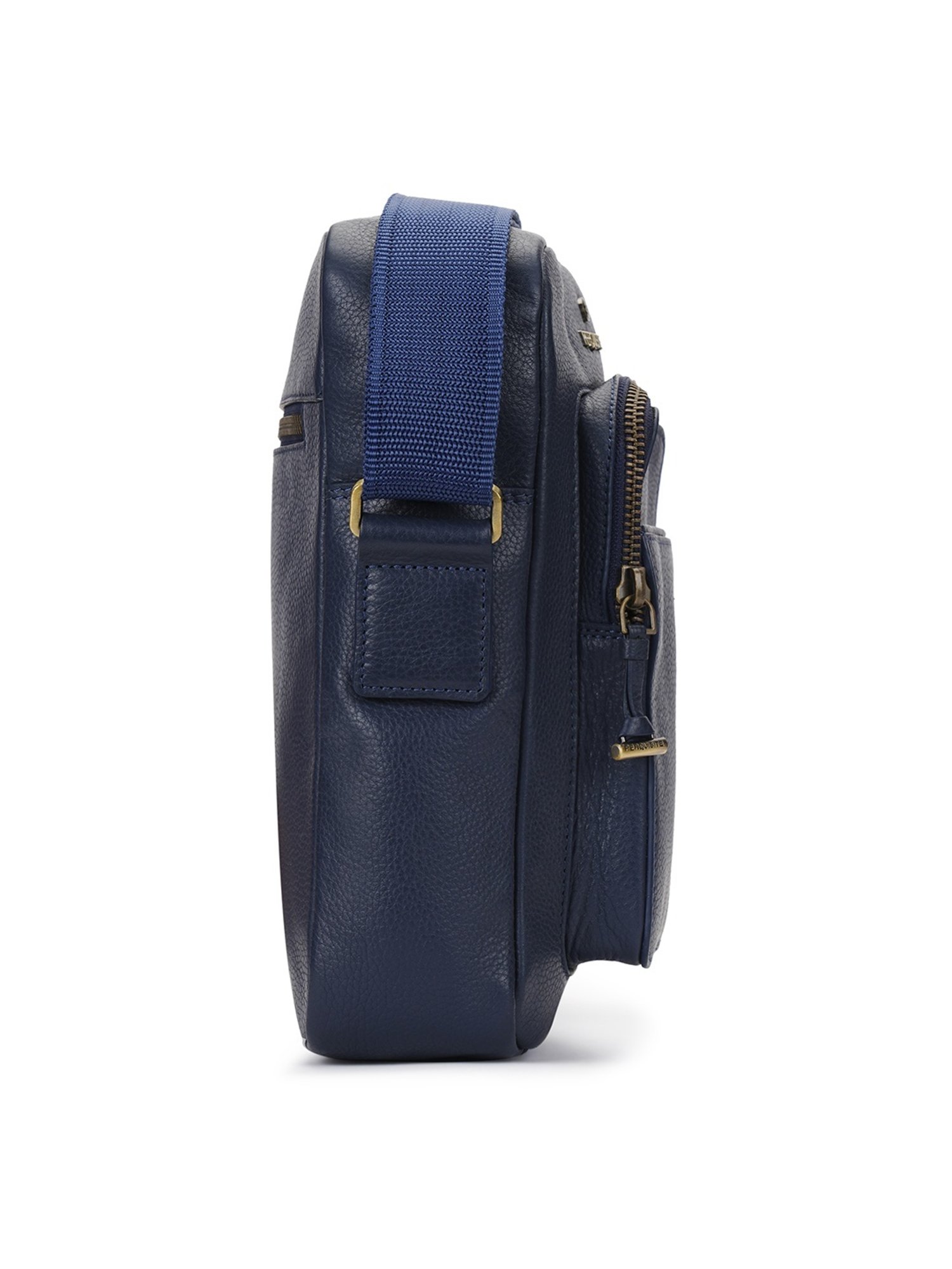 PERQUISITE MARK Navy Solid Medium Cross Body Bag