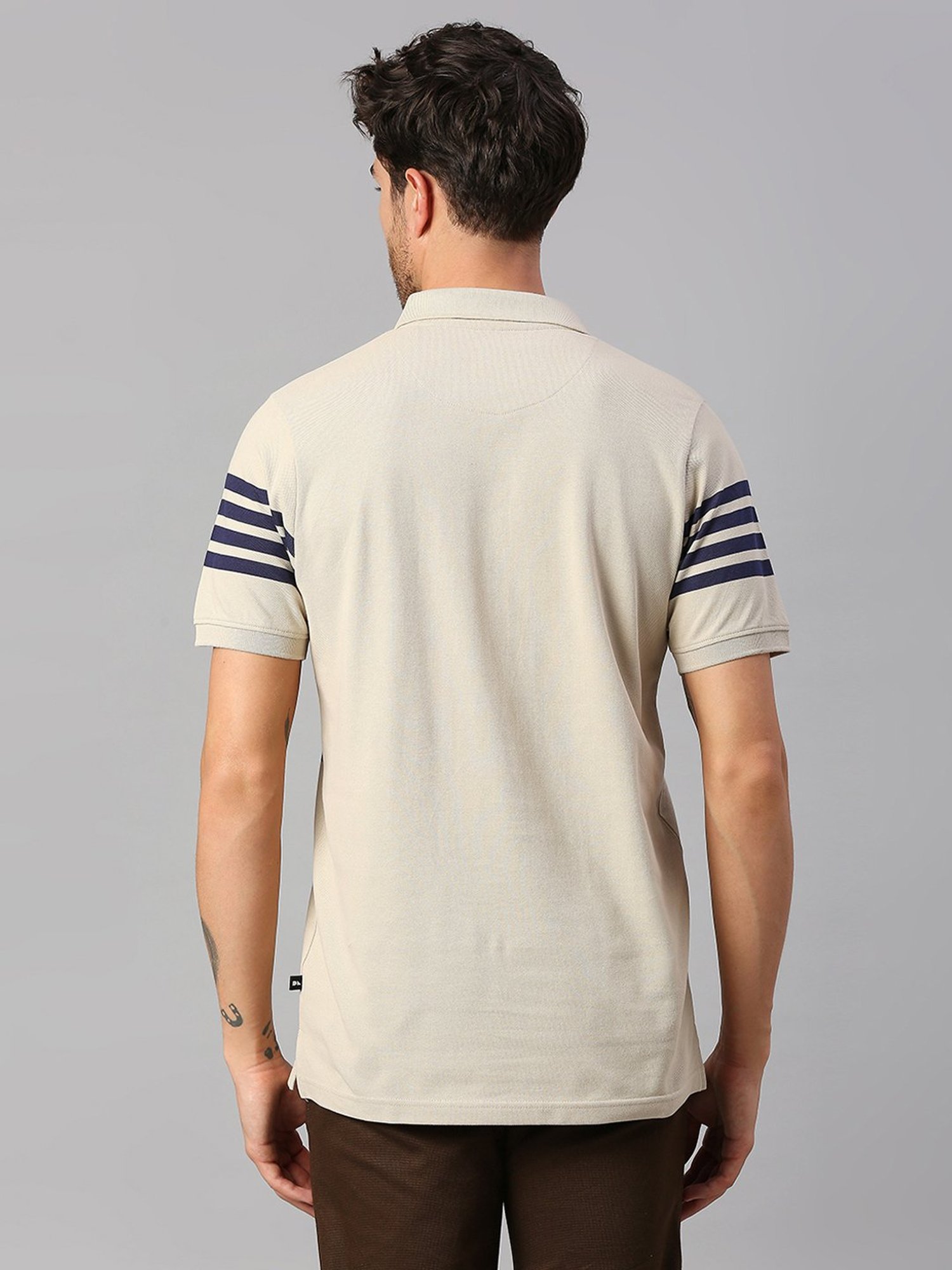 Dennis Lingo Beige Regular Fit Polo T-Shirt