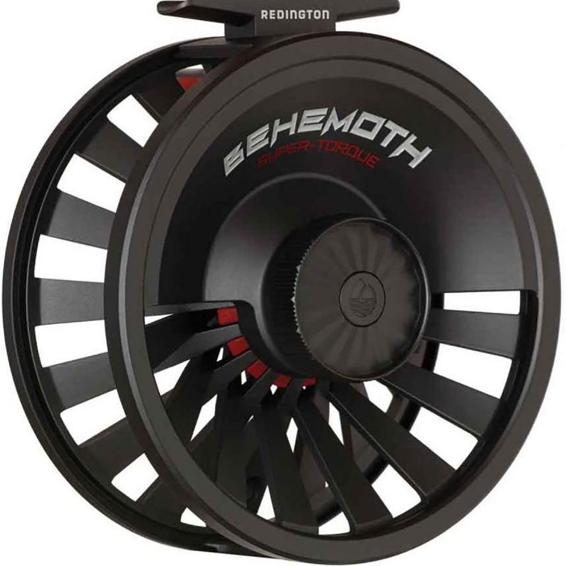 Redington Behemoth Series Die-Cast Adjustable 5/6 Fly Fishing Reel Spool with Nylon Reel Case, Black