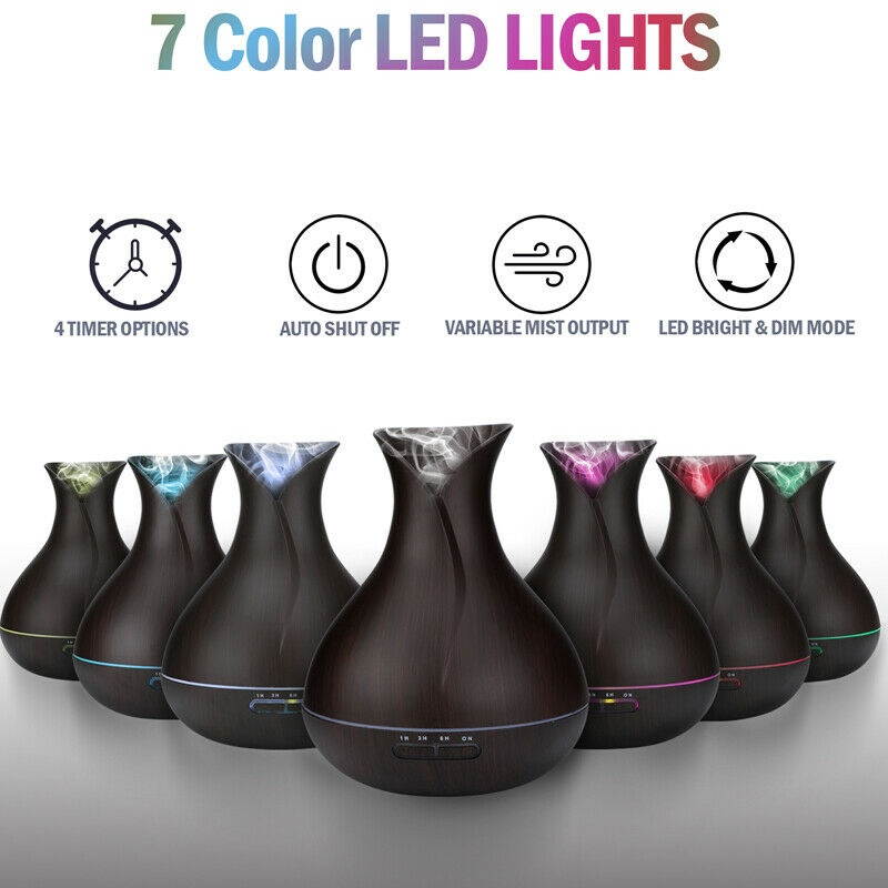 400ML Oil Diffuser Ultrasonic Aromatherapy Essential Humidifier Collection