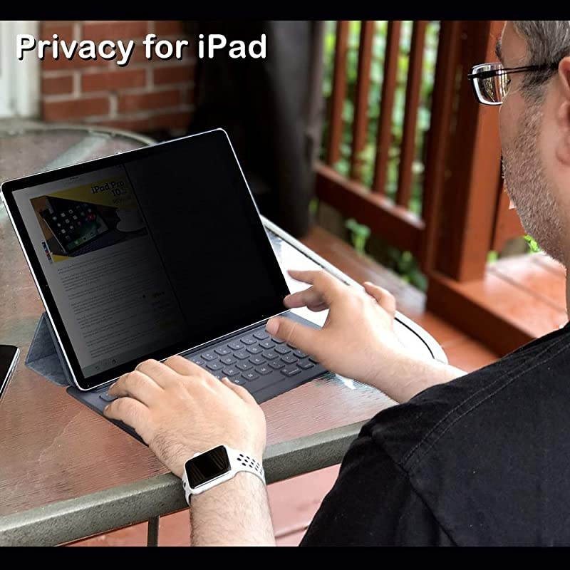 iPad Pro 129 Fully Removable Privacy Screen Protector Filter AntiSpy AntiGlare Filter Compatible with Apple PencilLandscape Privacy Fully Washable Privacy Filter for ipad pro 129 20202018