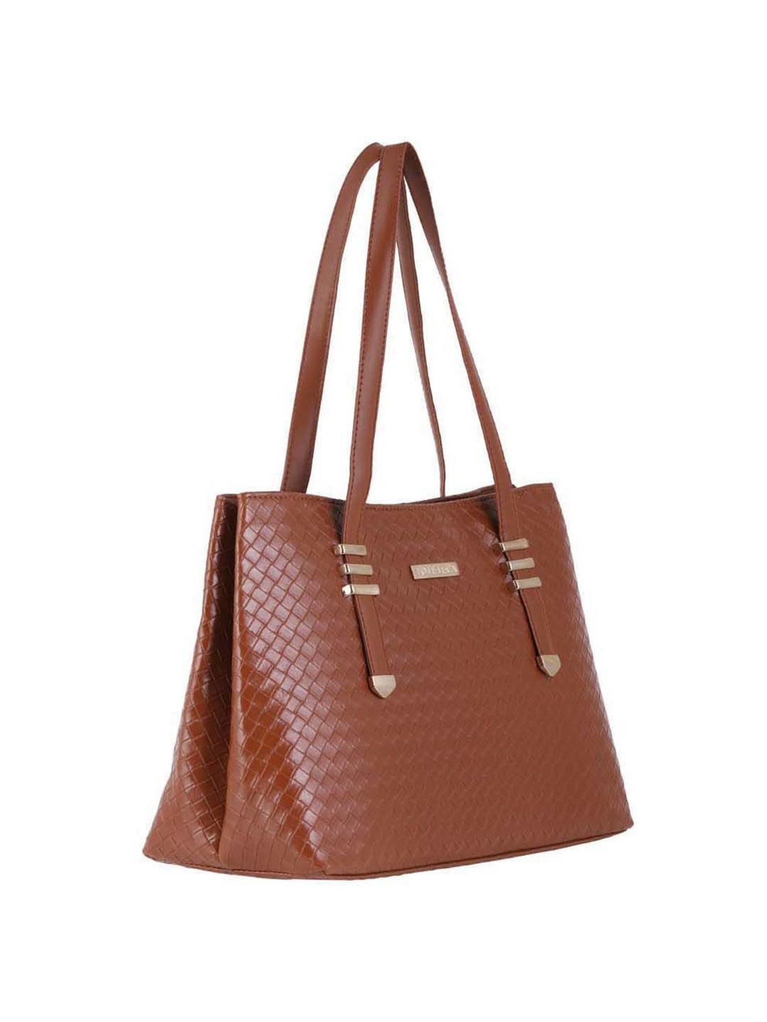 Toteteca Tan Textured Medium Shoulder Bag