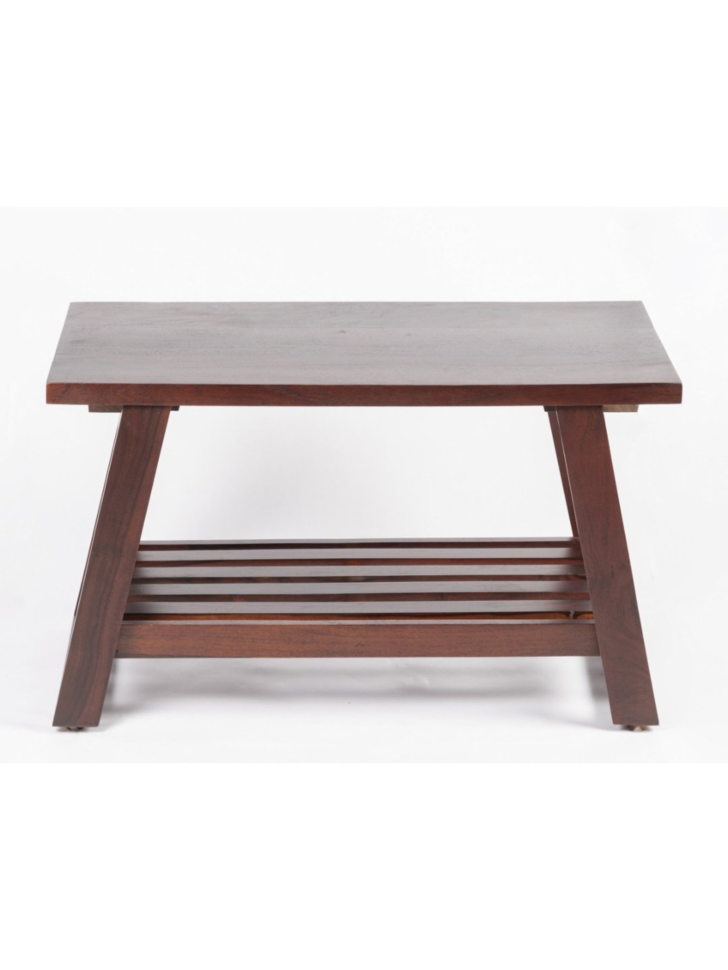 Ikiriya Alison Dark Brown Wood Coffee Table for Living Room Dark Walnut Finish