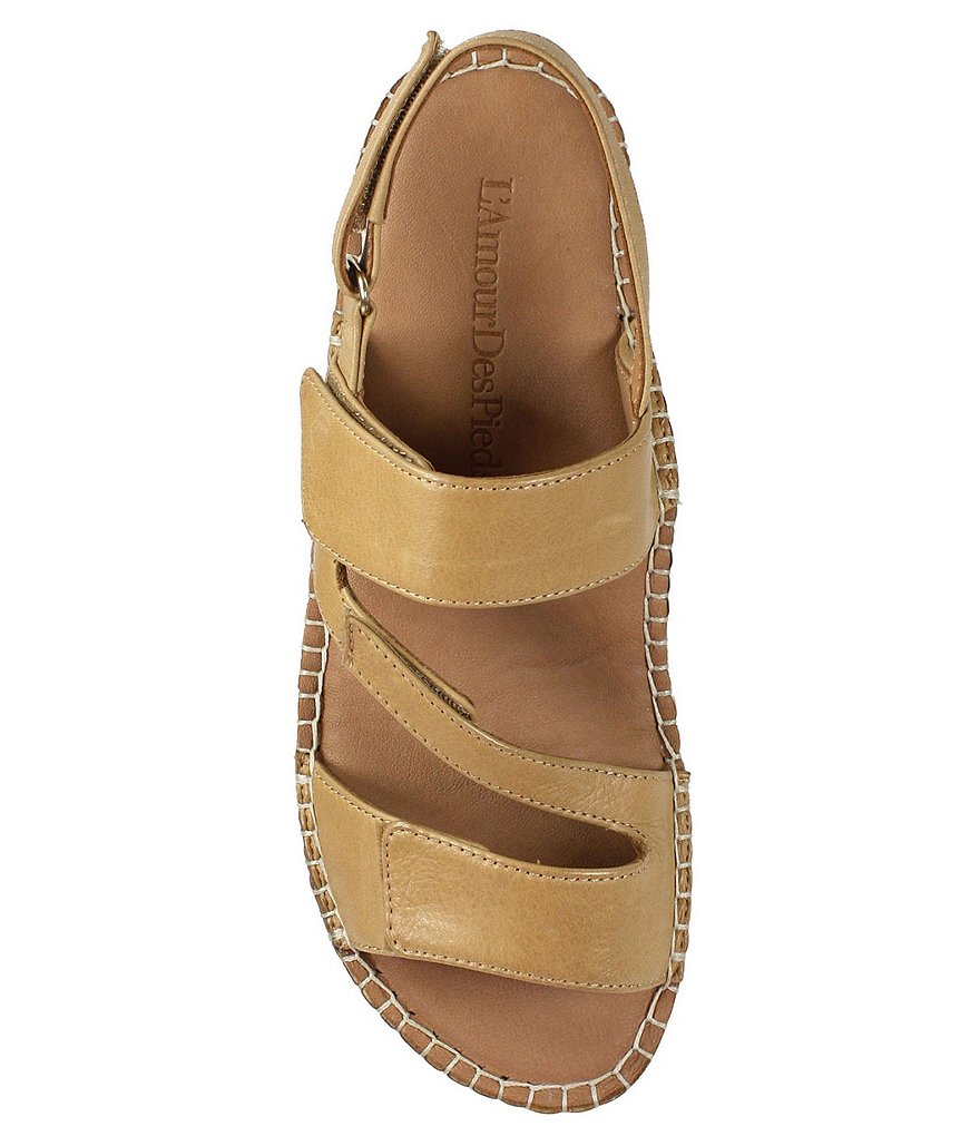 L'Amour Des Pieds Yamona Leather Wedge Sandals