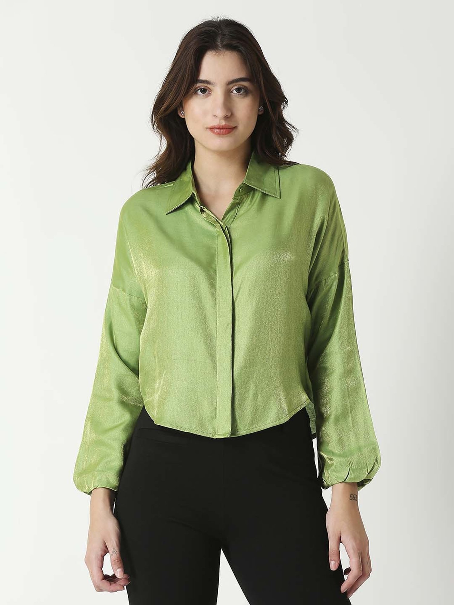Remanika Green Cotton Shirt