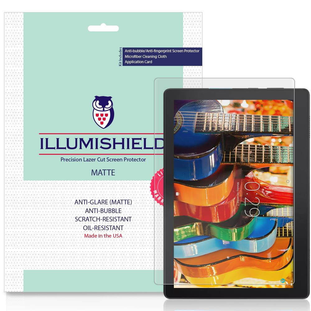 iLLumiShield Matte Screen Protector Compatible with Lenovo Tab E10 (10 inch)(2-Pack) Anti-Glare Shield Anti-Bubble and Anti-Fingerprint PET Film