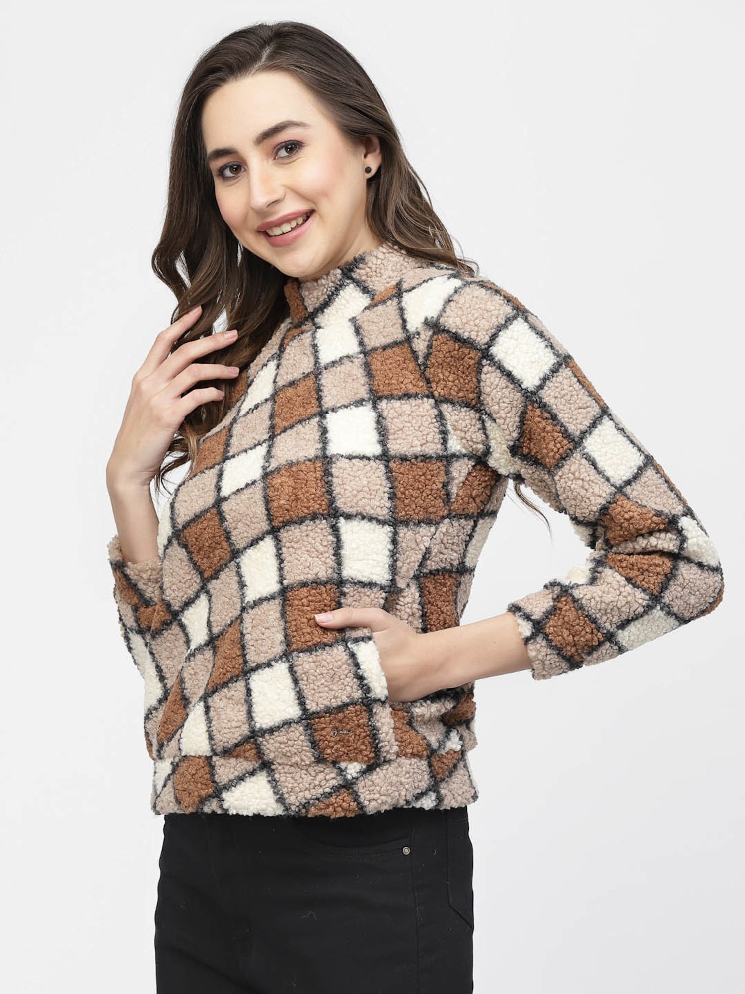 Juelle Multicolor Check Pullover