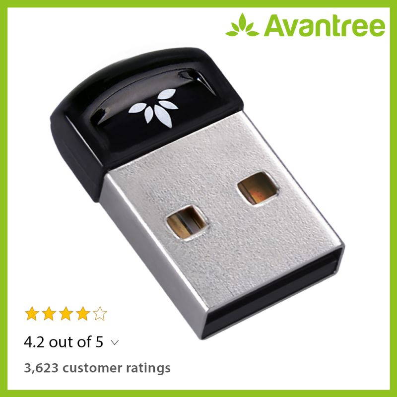 Avantree Dedicated Windows 10 Bluetooth USB Adapter, Wireless Dongle for PC Bought with Win 10, Plug & Play, Support Headpones, PS4 Gaming Controllers, Mouse, Keyboard, Printers etc.- DG40SA