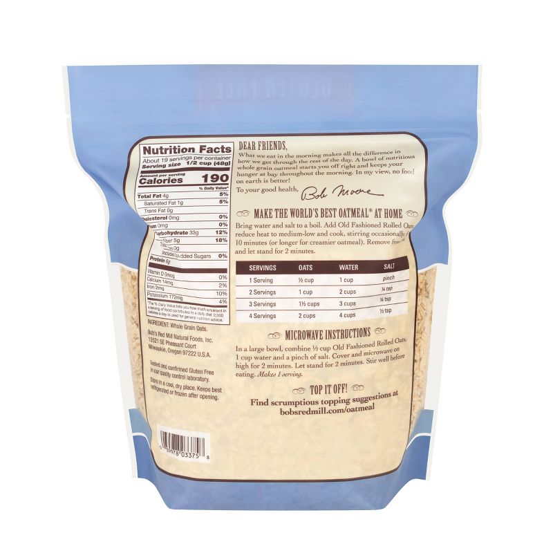 Bob's Red Mill Gluten Free Old Fashioned Rolled Oats - 32oz
