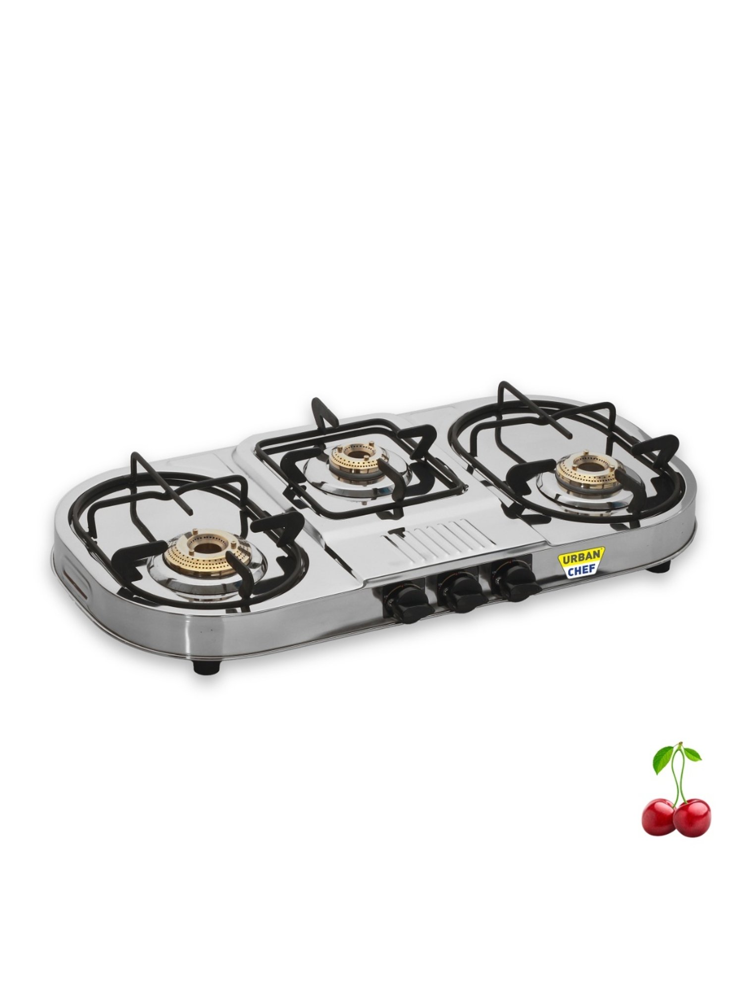 Urban Chef Gas Stove with 3 Burners ( Silver/Black )