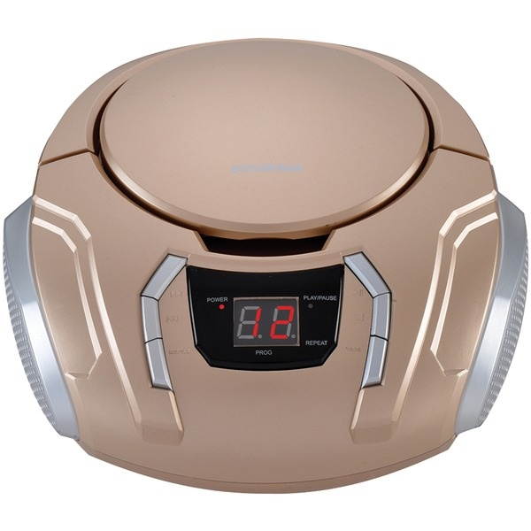 SYLVANIA(R) SRCD261-B-CHAMPAGNE Portable CD Player with AM/FM Radio (Champagne)